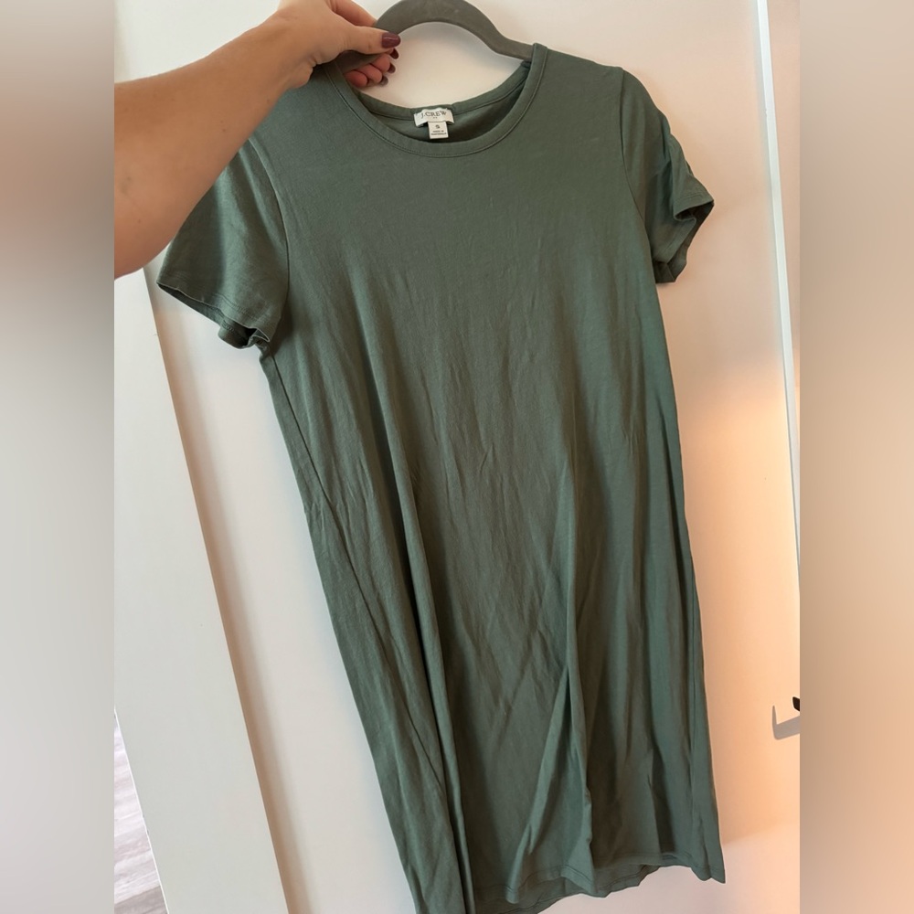 J. Crew Olive Short Sleeve Tee Dress